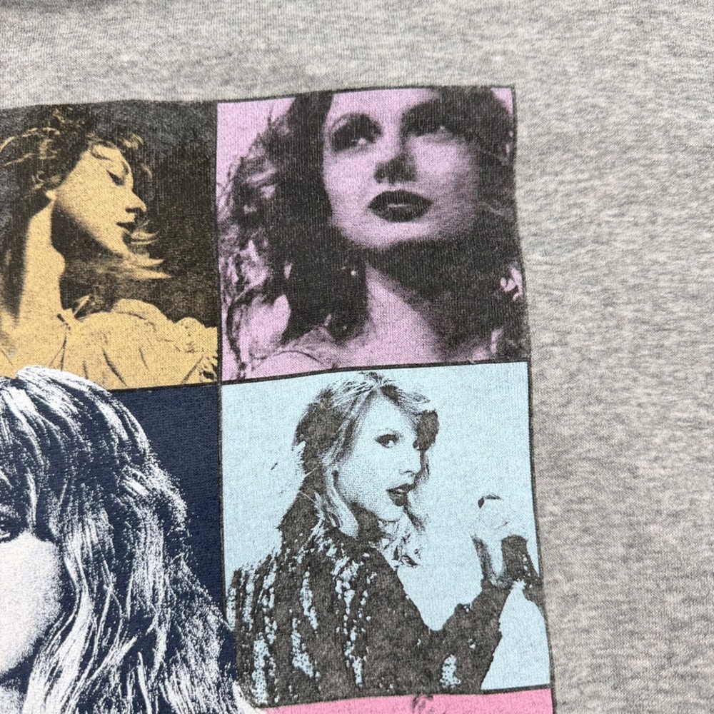 Taylor Swift Eras Tour Quarter Zip Pullover NWOT Unisex XL Grey Graphic - Picture 13 of 14